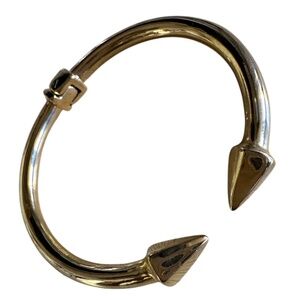 Edgy & Chic Gold Spike Cuff Bracelet